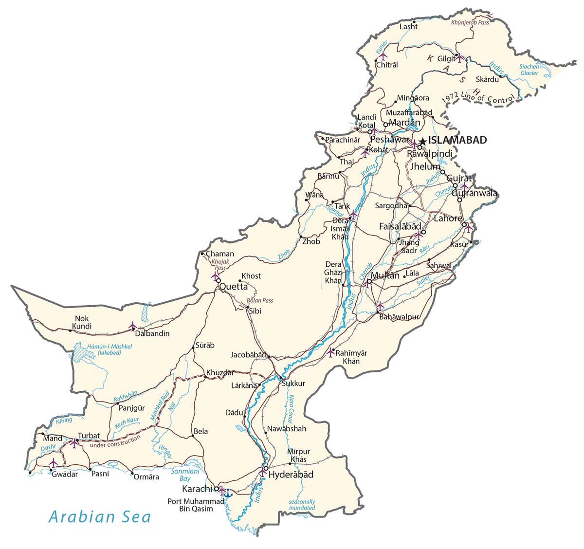 Map of Pakistan